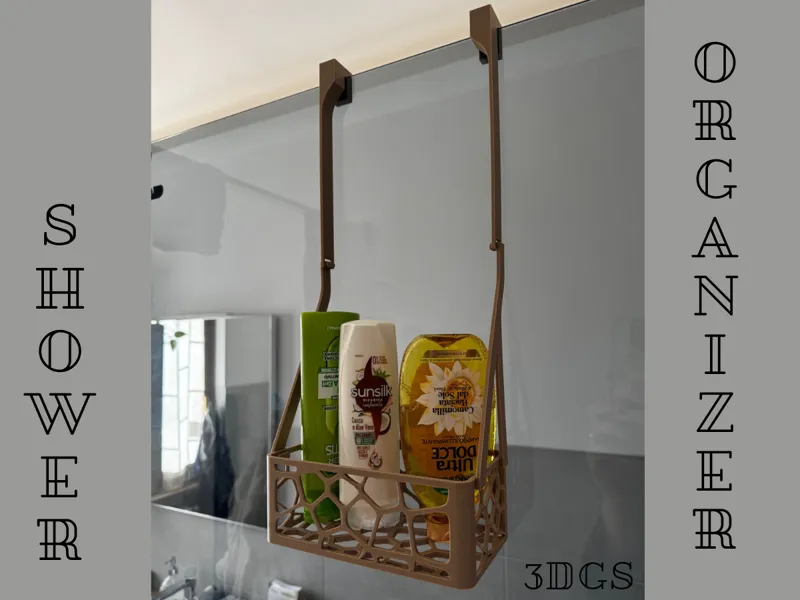 Shower Glass Organizer - Voronoi Design