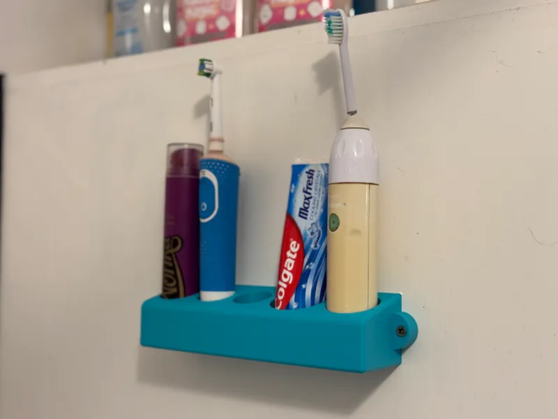Tooth Brush & Tooth Paste Holder and Drainer