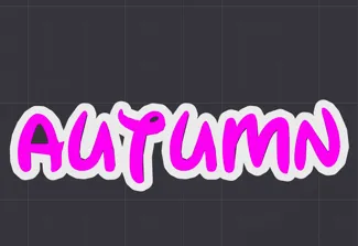 Autumn Nameplate Disney Font