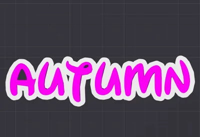 Autumn Nameplate Disney Font