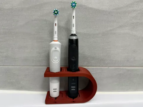 Soporte: Dual Electric Toothbrush Holder with Drainage — referencia de MakerWorld