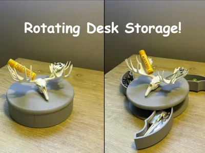 Rotating Desk Storage