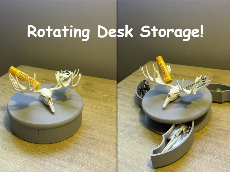 Rotating Desk Storage