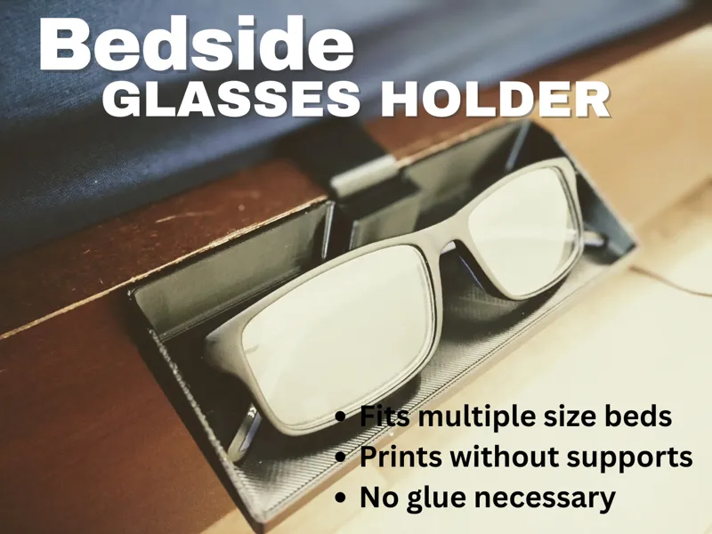 Hook-on Bedside Glasses Holder
