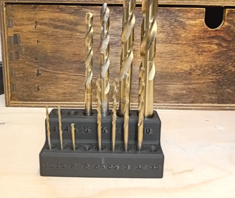 Metric Drill Bit Organizer (Table - Top)