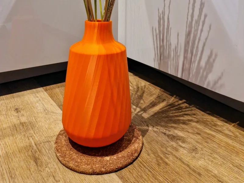 Minimalist orange vase