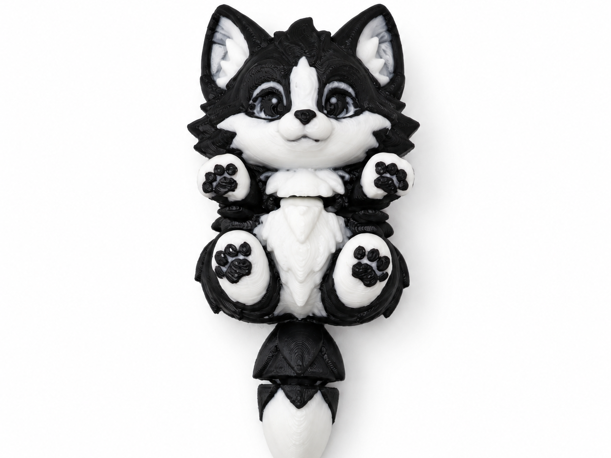 Tuxedo Cat Articulated Flexi - 1