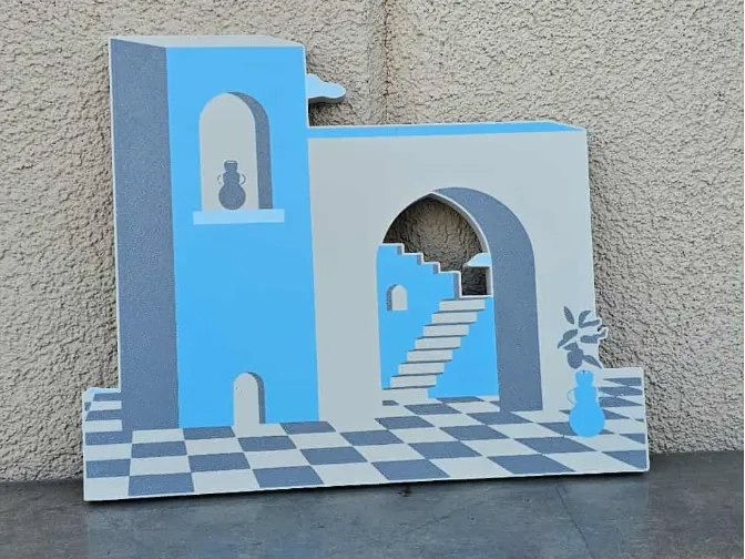 Art Deco Architectural Lightbox Wall Art
