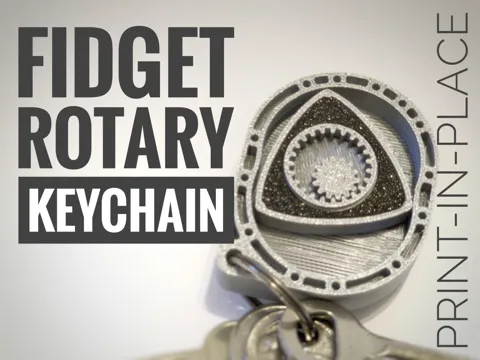 Rotary Engine Fidget Keychain