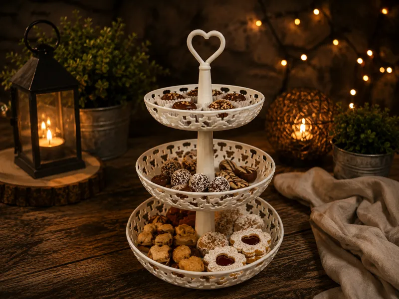 3-Tier Dessert Stand – Heart Handle