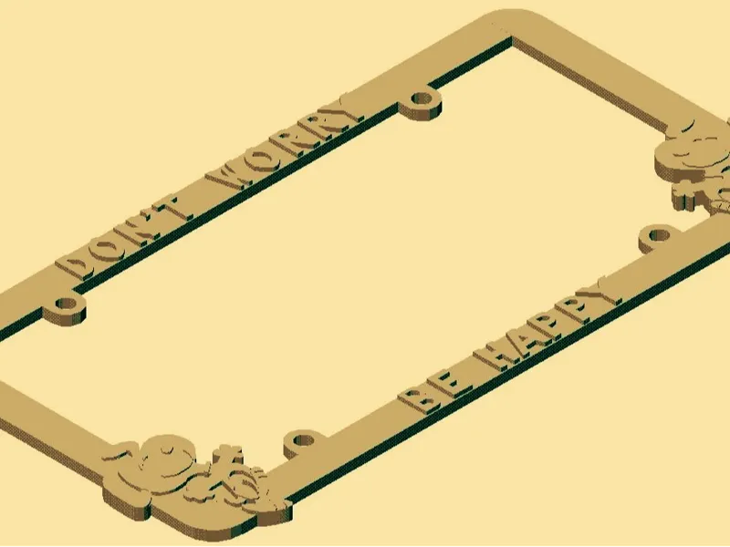 4 PIECE LICENCE PLATE BORDER