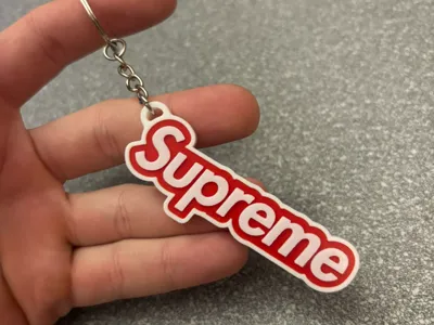 Supreme Keychain - Free 3D Print Model - MakerWorld