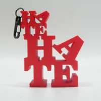 Sculpture HATE et porte-clés — parodie LOVE Park — photo 7