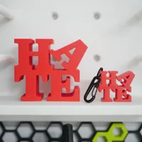 Sculpture HATE et porte-clés — parodie LOVE Park — photo 9