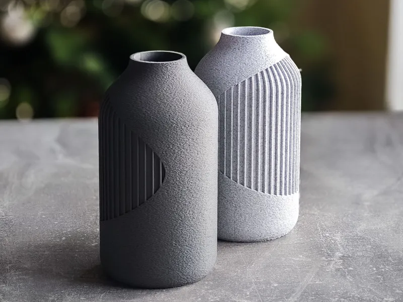 Japandi Vase Clean Ribbed Deko Vase