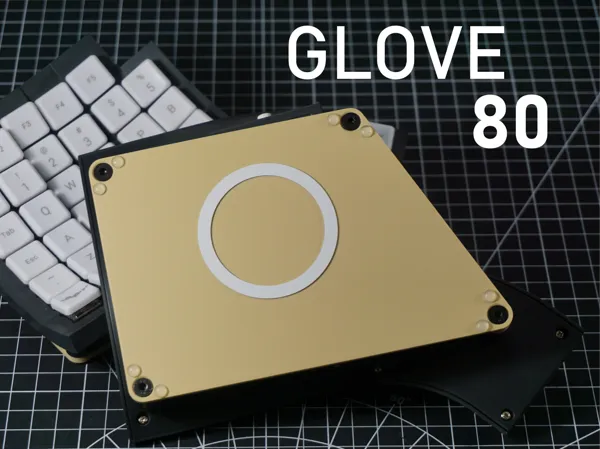 Plaque de fixation plate pour clavier Glove80