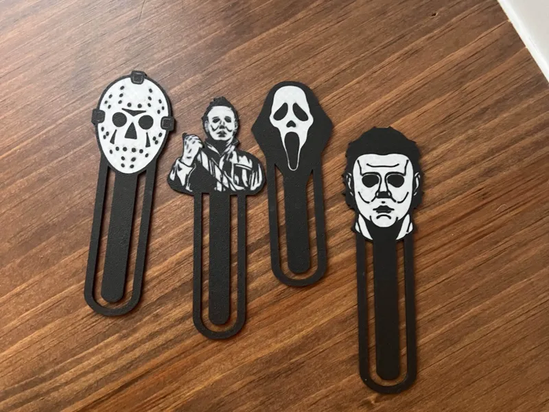 Halloween Bookmark Jason, Myers, GhostFace