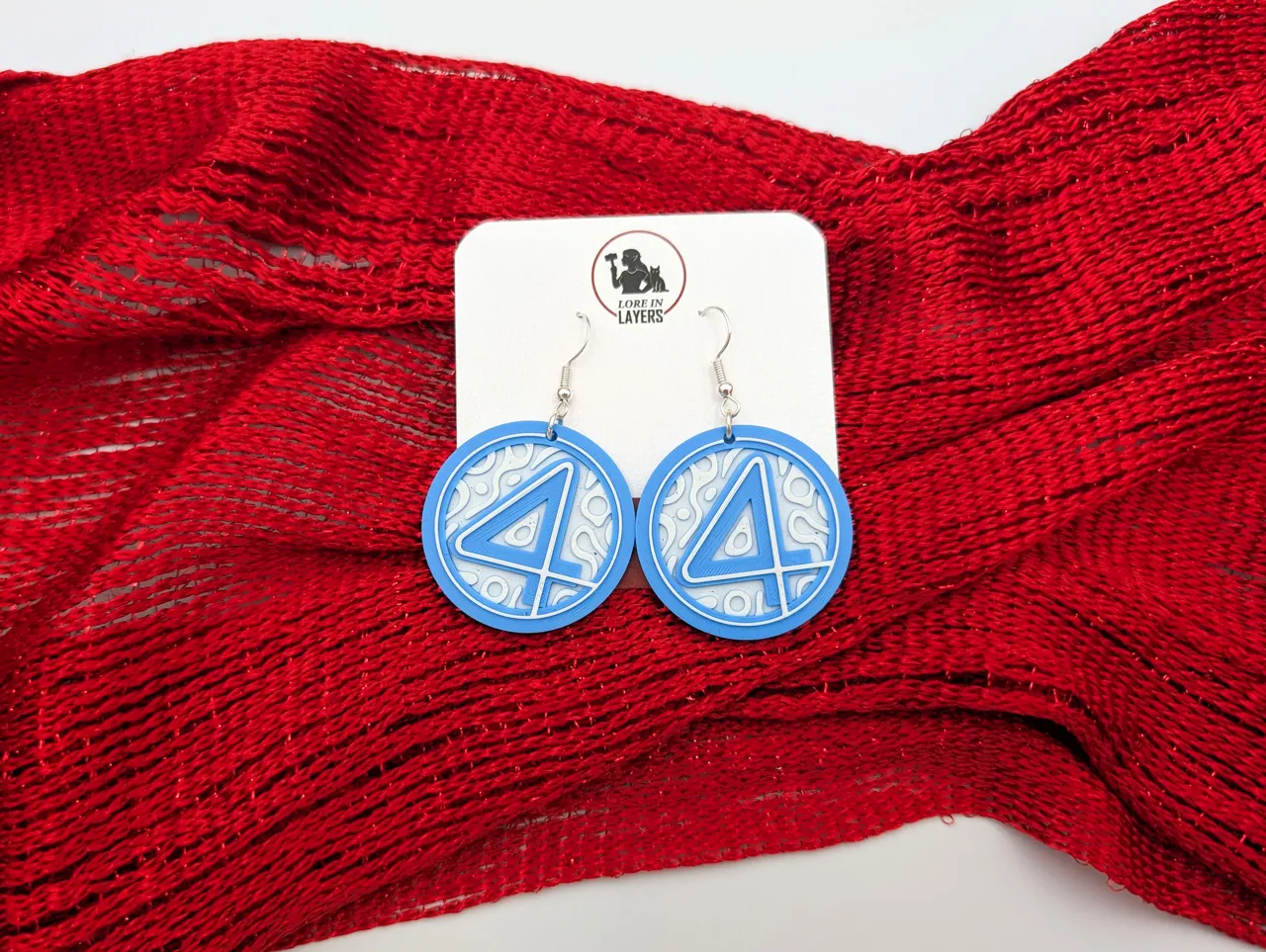 Fantastic Number Four Earrings, Keychain or Charm view 2