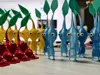 Three Pikmin, all parts separated and plated, eyes, leaves, and bodies printed separately. 0.2mm layer, 2 walls, 15% infill