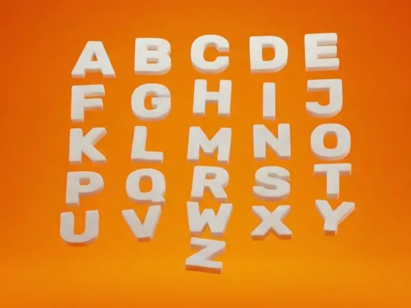 Alphabet 3D lettres A à Z