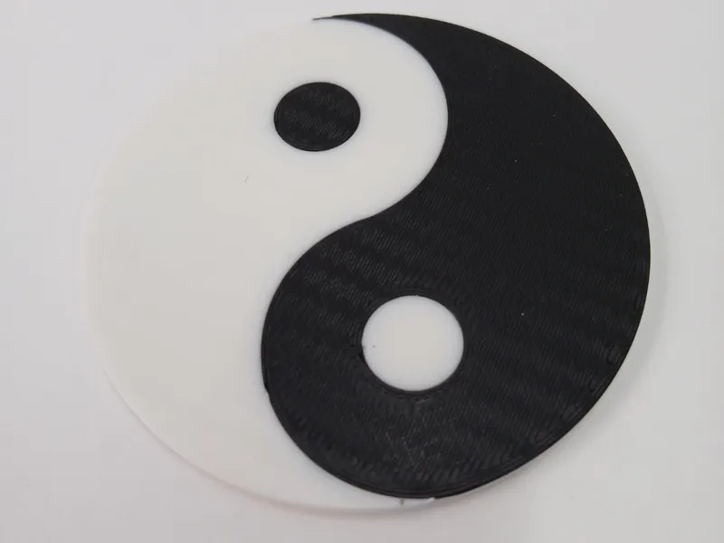 Yin Yang Coaster - Easy Dual Color on Any Printer