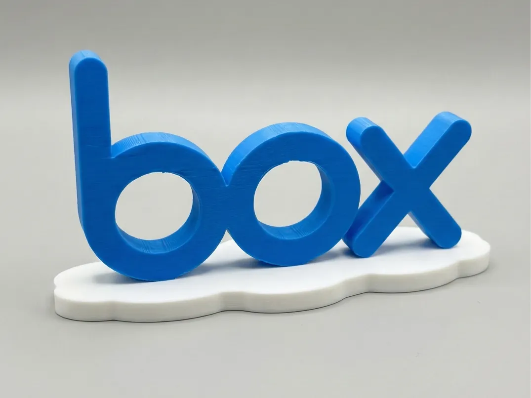 Box.com Logo on Cloud Base - Free 3D Print Model - MakerWorld