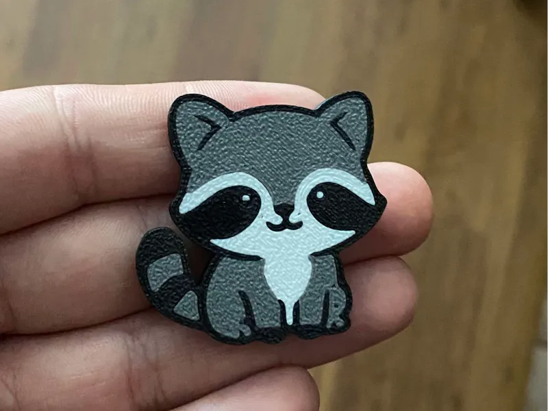 Racoon Magnet both sides colored