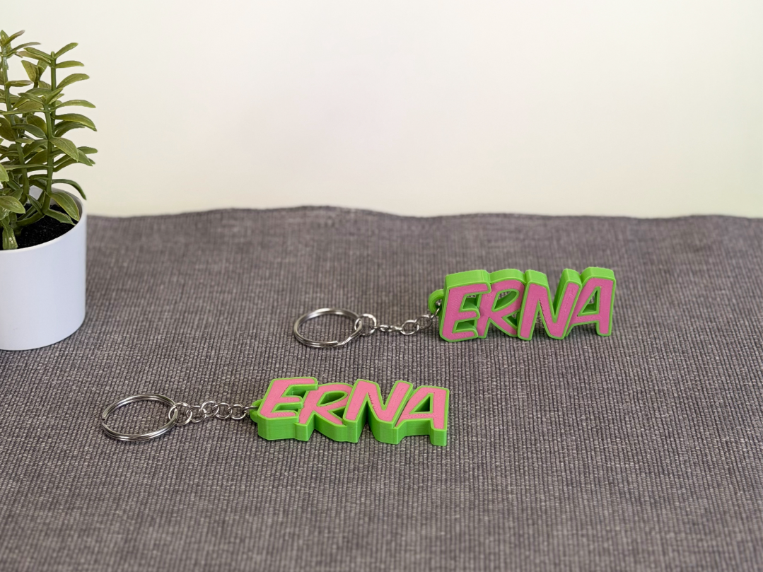 Schöner Schlüsselanhänger mit dem Namen Erna