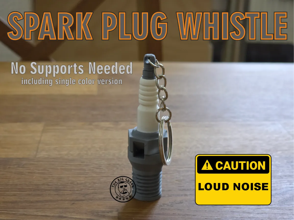 Spark Plug Whistle by The Big Greek MakerWorld: Download Free 3D Models - 3D model önizlemesi