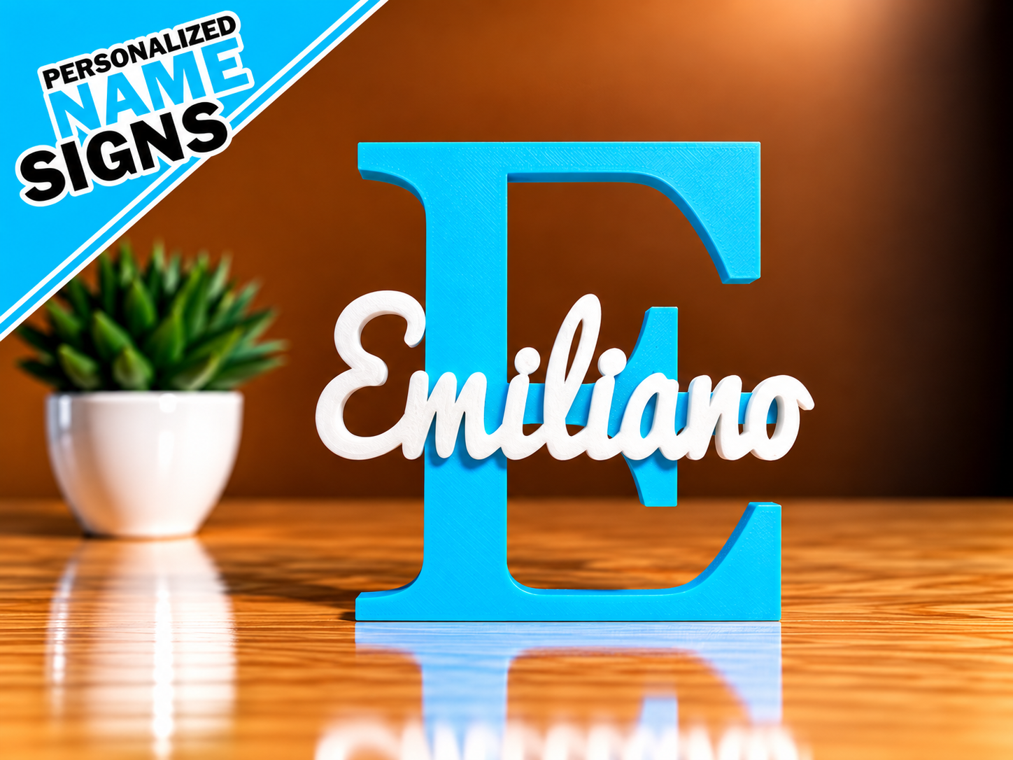 Placa de Nome 3D - Emiliano 3D model