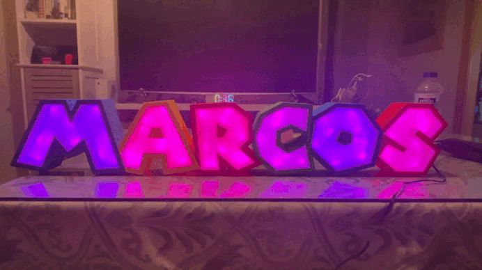 Cartel Luminoso Marcos