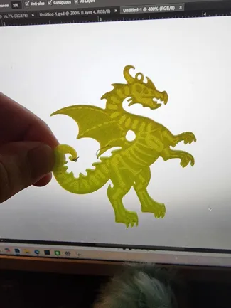 X-Ray dragon keychain