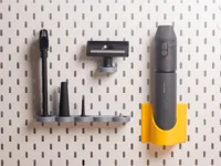 Holder and accessories on separate plates