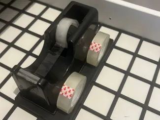 Gridfinity tape dispenser and storage for 2 rolls