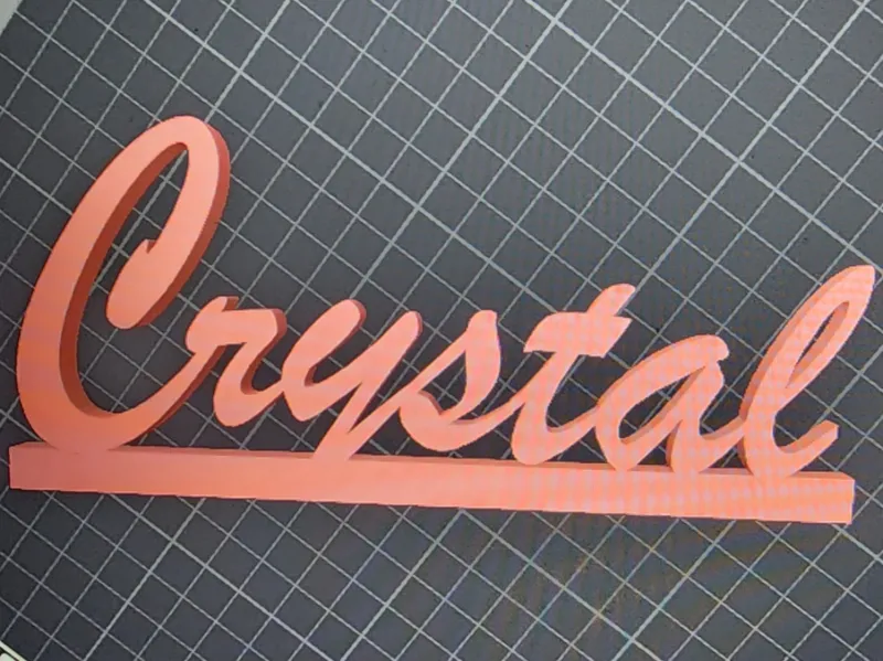 crystal name plate you can scale to any size