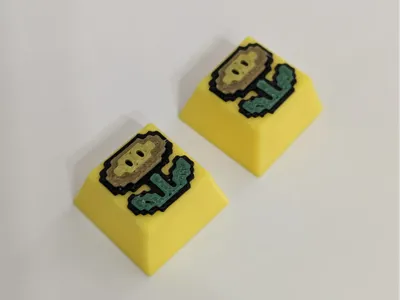 Flower keycap 8bit vintage style