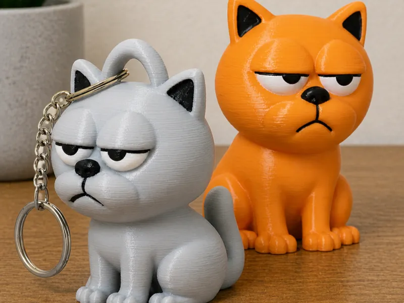 Grumpy Cat Figurine Funny Cartoon Cat Desk Decor