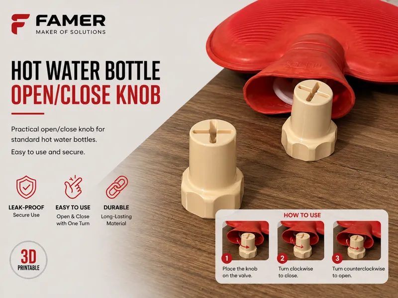 Hot Water Bottle Valve Key Tool