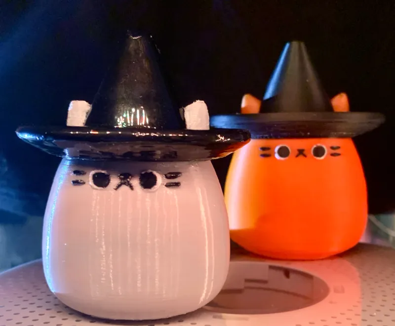 October cat - Witch halloween cat fidget tail