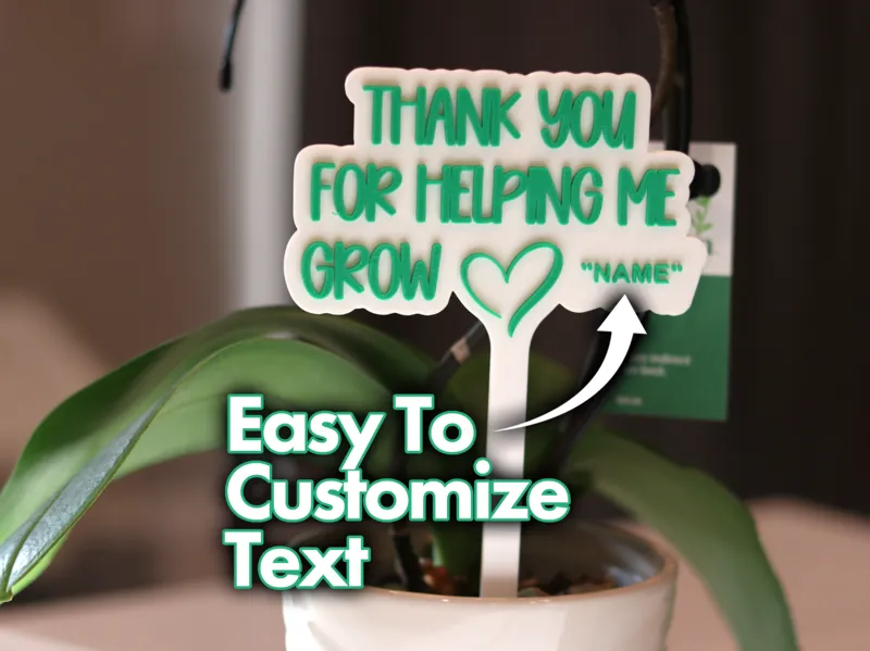 Thank You for Helping Me Grow – Flower Pot Stake