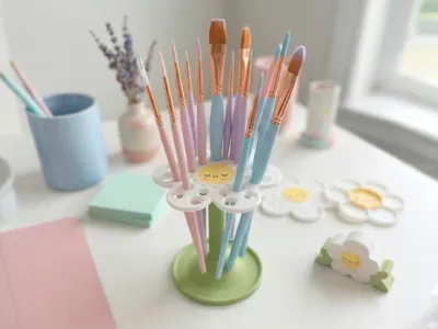 Flower Brush Holder