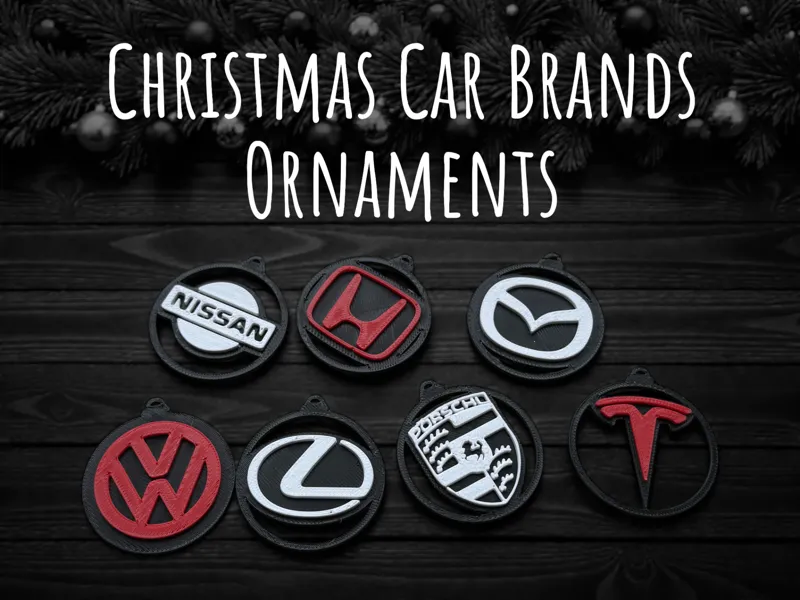 All Car Brand Christmas Ornaments / Baubles (AMS)