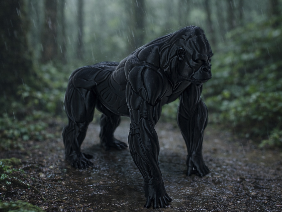 Realistic Muscle Gorilla Paint-Ready Muscular