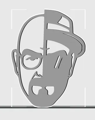 The iconic Walter White figurine 2d/3d print file - 50/50 Heisenberg, Walter White