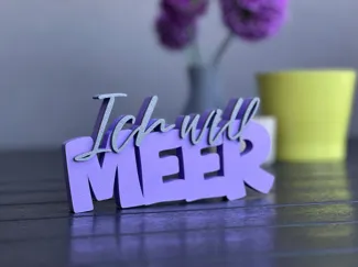 Ich will Meer Schriftzug