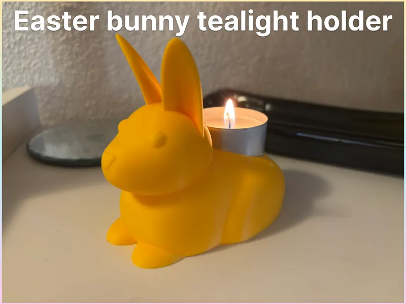 Easter bunny tealight holder