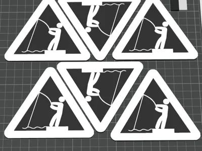 Warning Fisherman Coaster/Logo