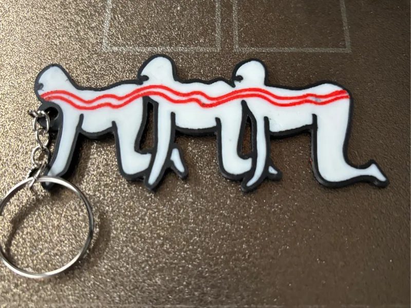 The Human Centipede sketch keychain