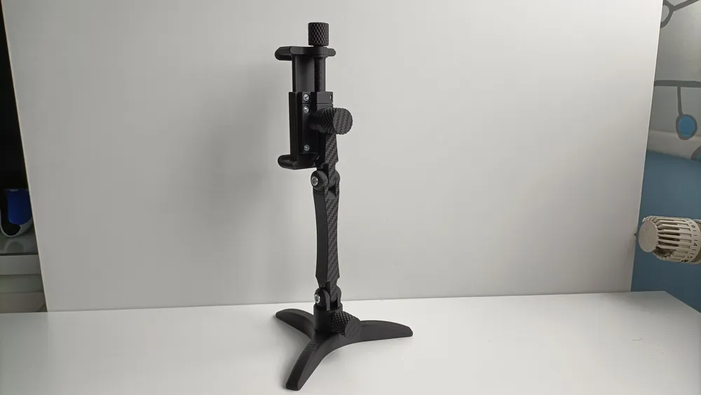 P2s Threaded Rods ARTICULATED MOBILE PHONE HOLDER V2 - Free 3D Print Model - MakerWorld