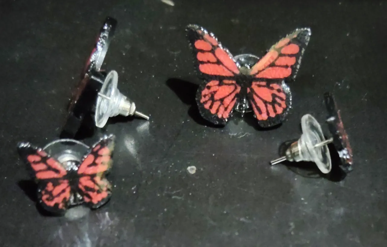 butterfly studs earring view 2